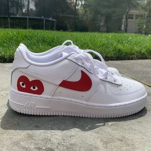 Nike Custom AF1’s with Comme de Garçon Hearts!